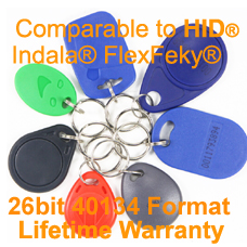 Proximity keyfob 26bit 40134 compare to indala FlexKey